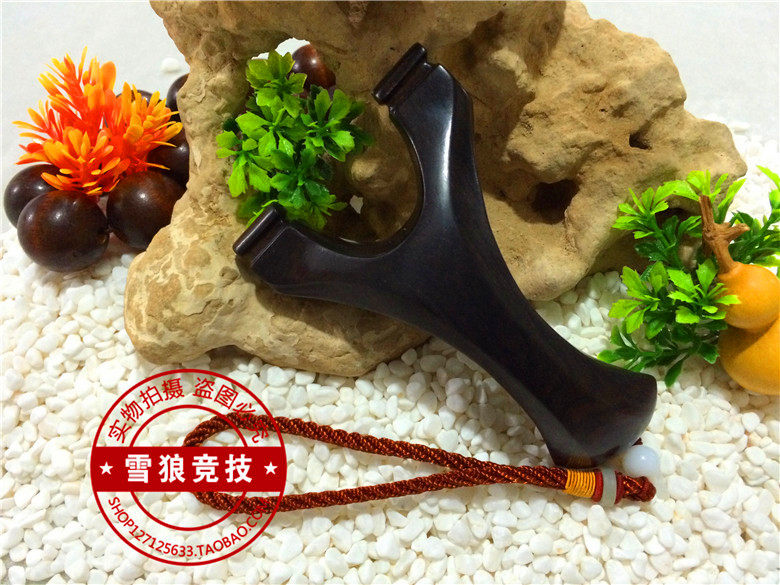 户外实木弹弓 紫光檀淮式扁皮飞虎 霸道扁皮弓飞虎弓 方头木弓