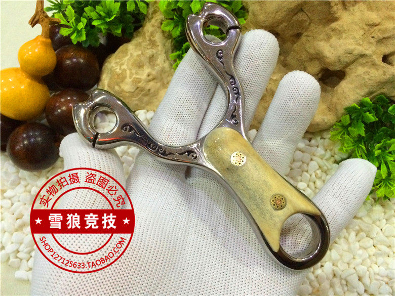 钛合金反曲柳浪贴片弹弓 纯手工鹿角贴片柳浪 tc21线切割柳浪包邮
