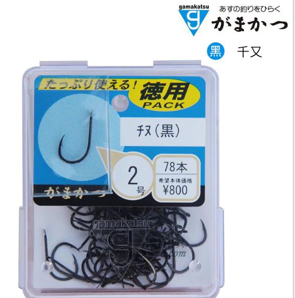 日本鱼钩伽马卡兹GAMAKATSU黑千又德用渔钩海钓倒刺矶钓鱼钩汕尾