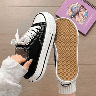 拼接经典 回力内增高帆布鞋 女2026新款 多巴胺高颜值网红同款 女 板鞋