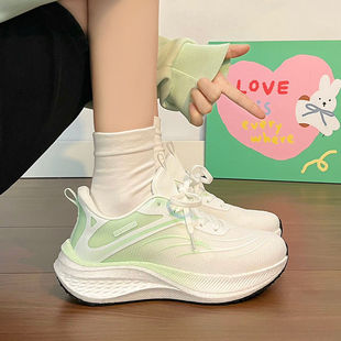 回力学生体测体育专业跑鞋女秋季爆米花底超轻鞋减震弹力运动鞋子