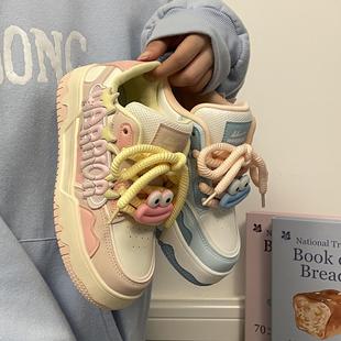 回力多巴胺鸳鸯女鞋2025秋季新款厚底原创小众百搭学生休闲板鞋子