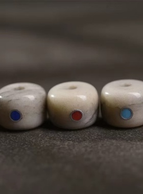 藏式牦牛骨镶嵌多宝星月百香手链