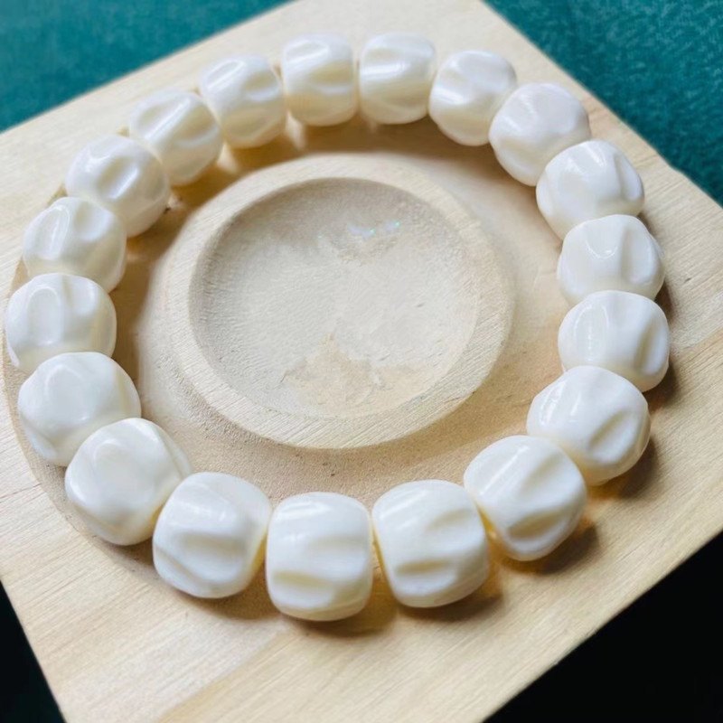 藏式牛骨百香籽手串牦牛骨雕刻百香籽佛珠手链文玩饰品男女款