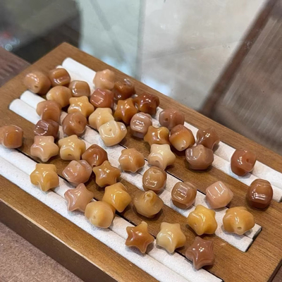 风化菩提根星星通孔配件手链项链挂件钥匙扣文玩配饰隔珠