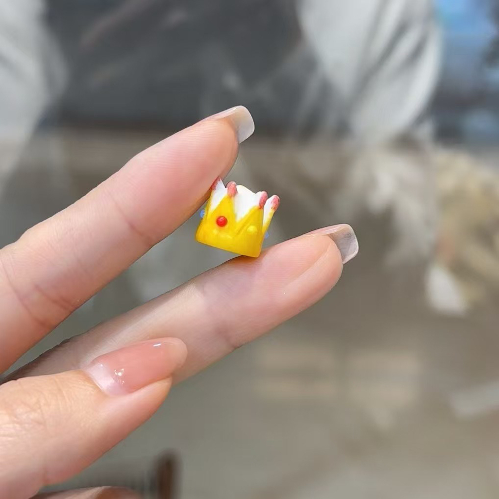 根付小皇冠配件手工编织手绳项链文玩佛珠手串配饰品隔配珠