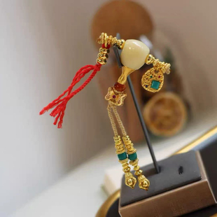 雪巴琉璃三通套装配件手工diy文玩时尚饰品搭配纯铜滴溜配饰