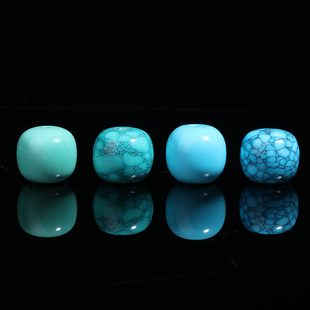 菱镁矿优化松石老型珠桶珠星月金刚文玩手串配珠隔珠散珠顶珠腰珠