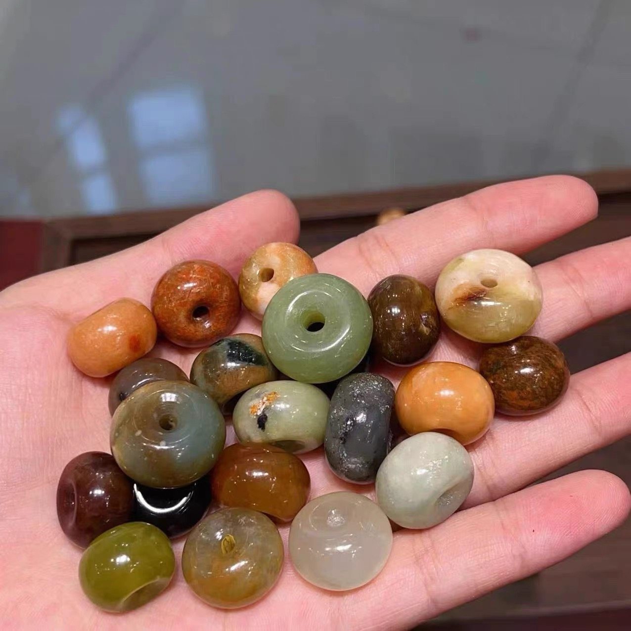 天然岫玉平安扣 DIY文玩配饰手串手链隔片隔珠配件文玩配饰,饰品/流行首饰/时尚饰品新,其他DIY饰品配件,淘宝优惠券,粉丝福利购,淘宝优惠卷