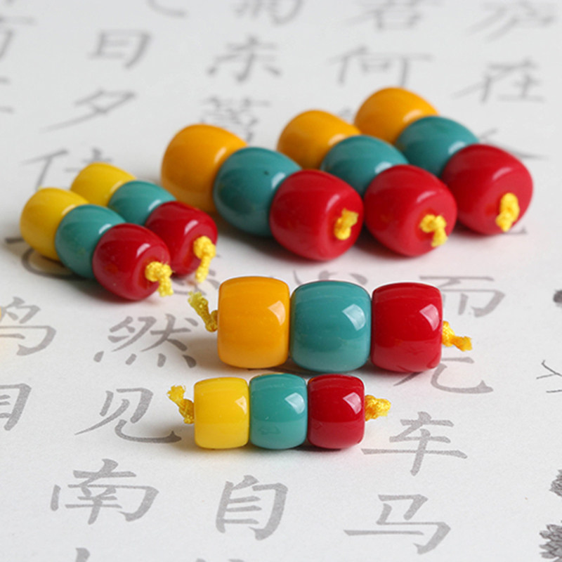 6mm鲜红色雪巴琉璃隔珠图片