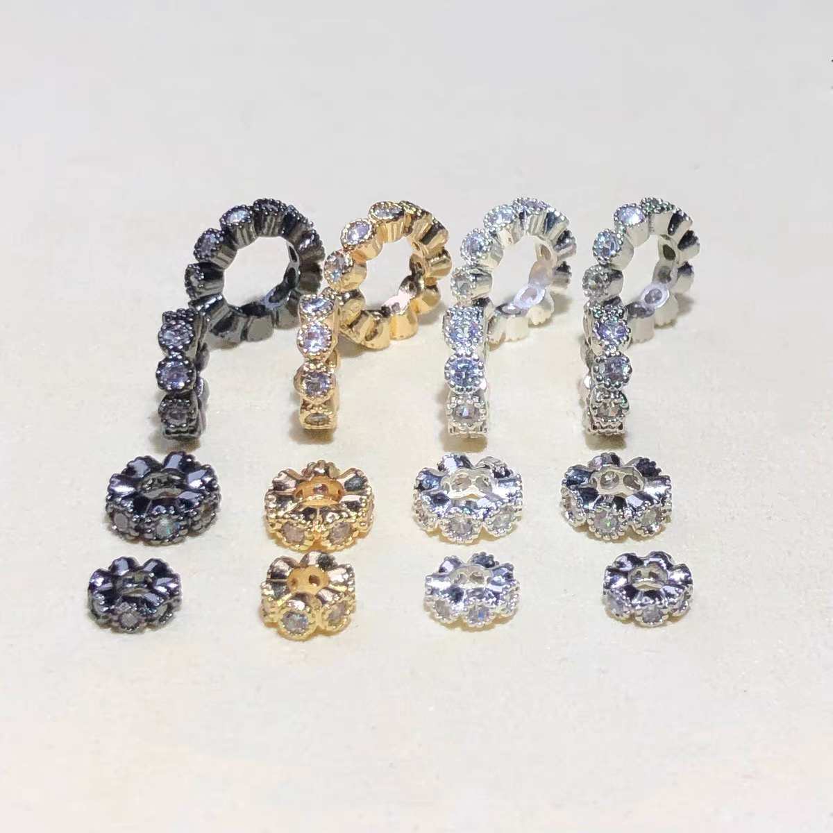 强保色水晶配件隔珠12mm10mm经典隔片diy手工手链串珠配件饰品