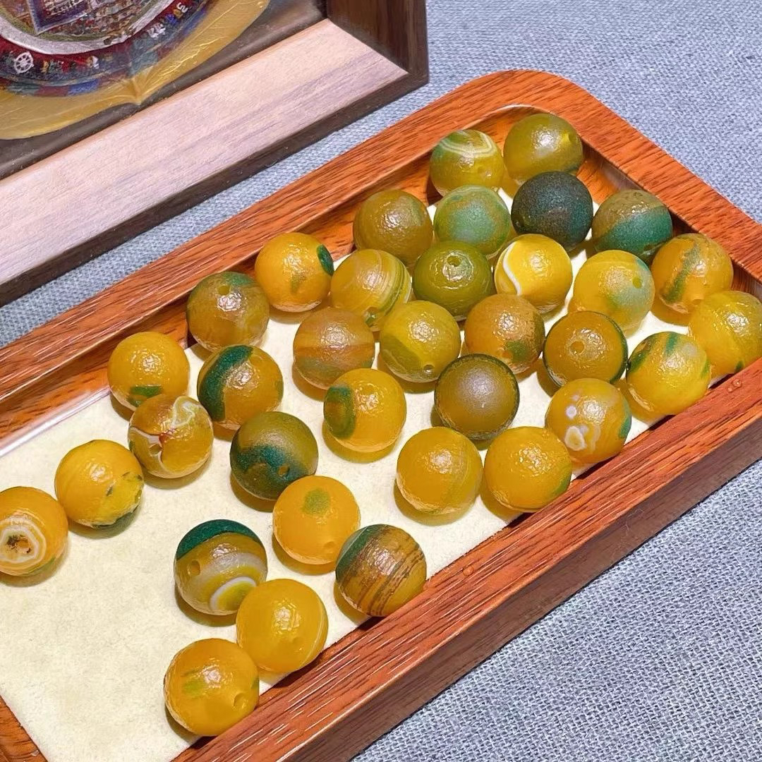 天珠玛瑙汉堡珠 Diy文玩配件手工编织手绳手串手链各种配饰挂件