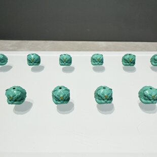 磷镁矿醒狮松石绿diy配件手工编织手绳项链文玩佛珠手串配饰隔珠