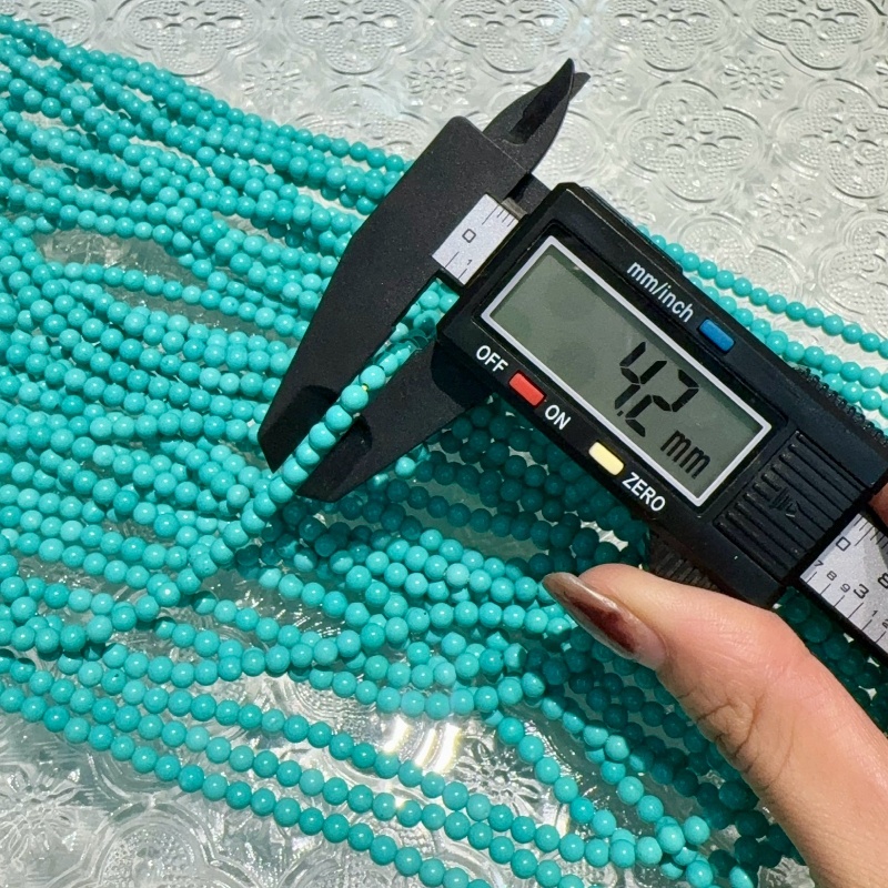 菱镁矿松石绿4毫米diy配件手工编织手绳项链文玩佛珠手串配饰隔珠