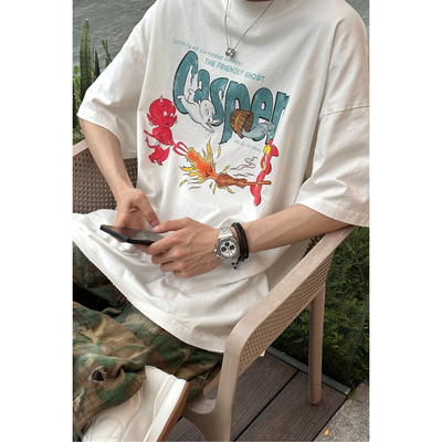 卡通Vintage做旧短袖T恤