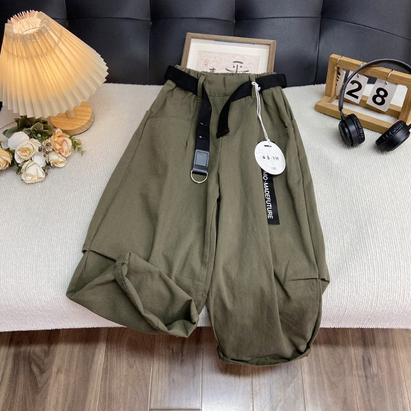 海洋家特价 男女童中大童休闲裤 儿童潮款棉布长裤 春秋款单裤