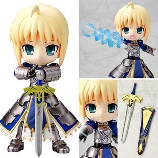 爱玩乐 日版寿屋Cu-poche 04 粘土人 Fate Saber Q版手办现货包
