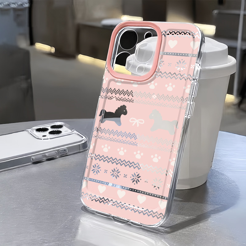 粉色费尔岛小马适用苹果17/16promax手机壳iPhone15华为mate60pro透明Pura70荣耀300女reno13保护套s20小米17