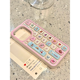 冬季企鹅适用苹果16promax手机壳iphone16高级感15pro解压13键盘14pro趣味12硅胶11可爱15plus女生15保护套软