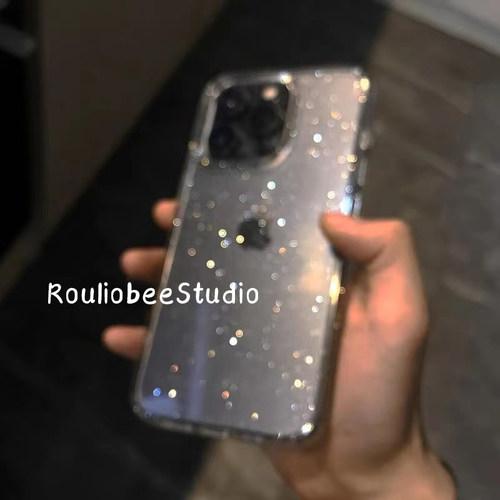 星空闪粉手机壳iphone17仙女16promax透明适用苹果15promax简约软壳X网红11高级14prox女神13气质细闪保护套