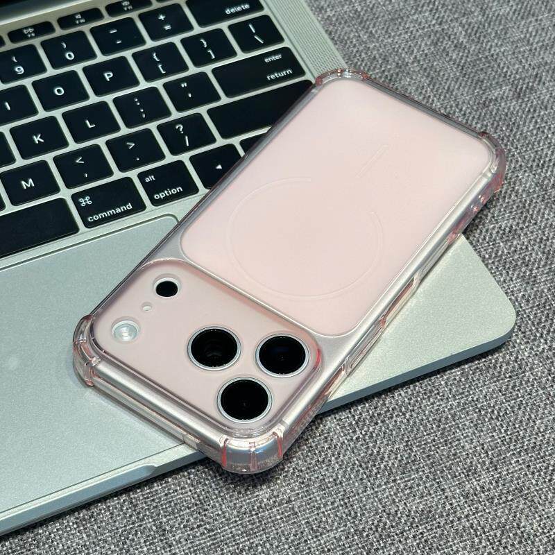 适用苹果17手机壳磨砂iphone17promax透明大视窗新款16简约16pro高级pro全包max新品14粉色15软壳17pro保护套