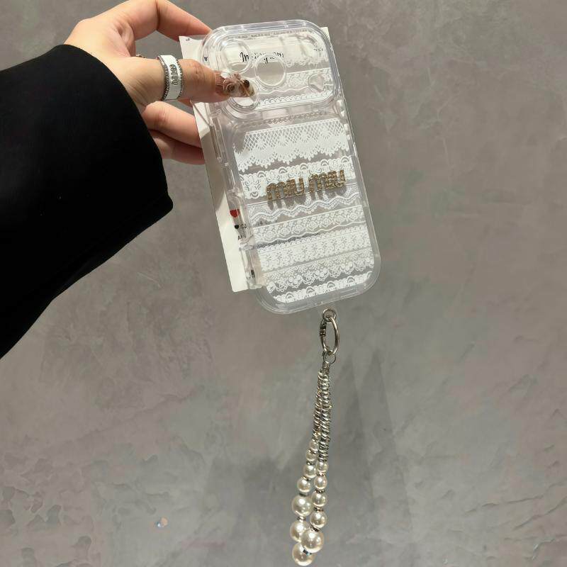 韩系蕾丝带钻字母珠链挂绳适用苹果18promax手机壳iPhone16小米17华为mate80新款pura90女vivox300opporeno16