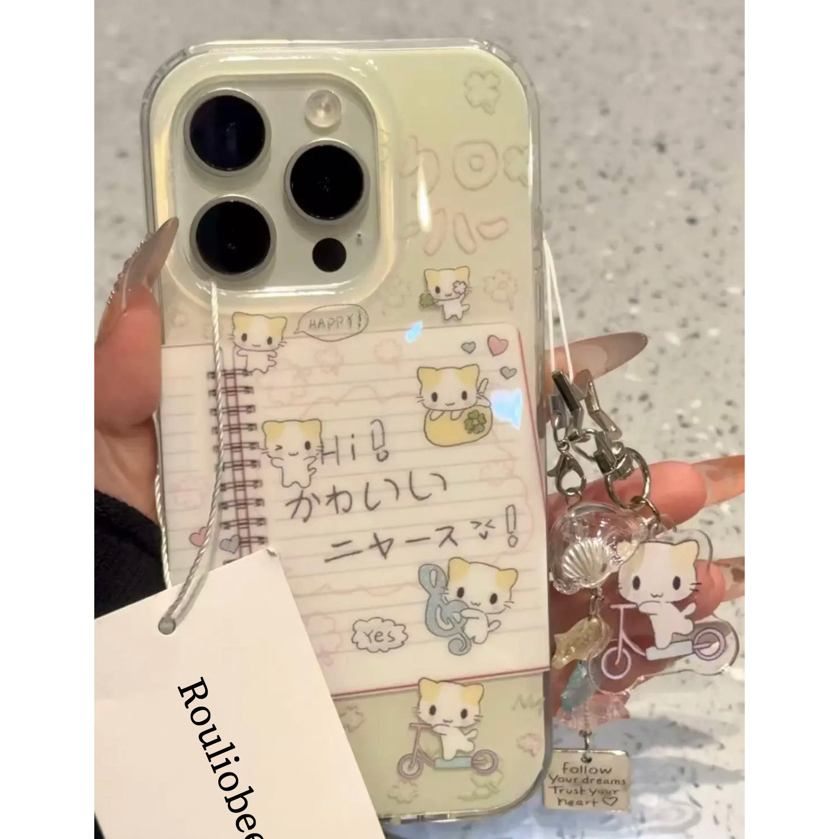 棉花糖猫咪适用苹果16promax手机壳iphone14PRO华为mate60pro奶油Pura70荣耀300女reno13保护套vivos20小米15