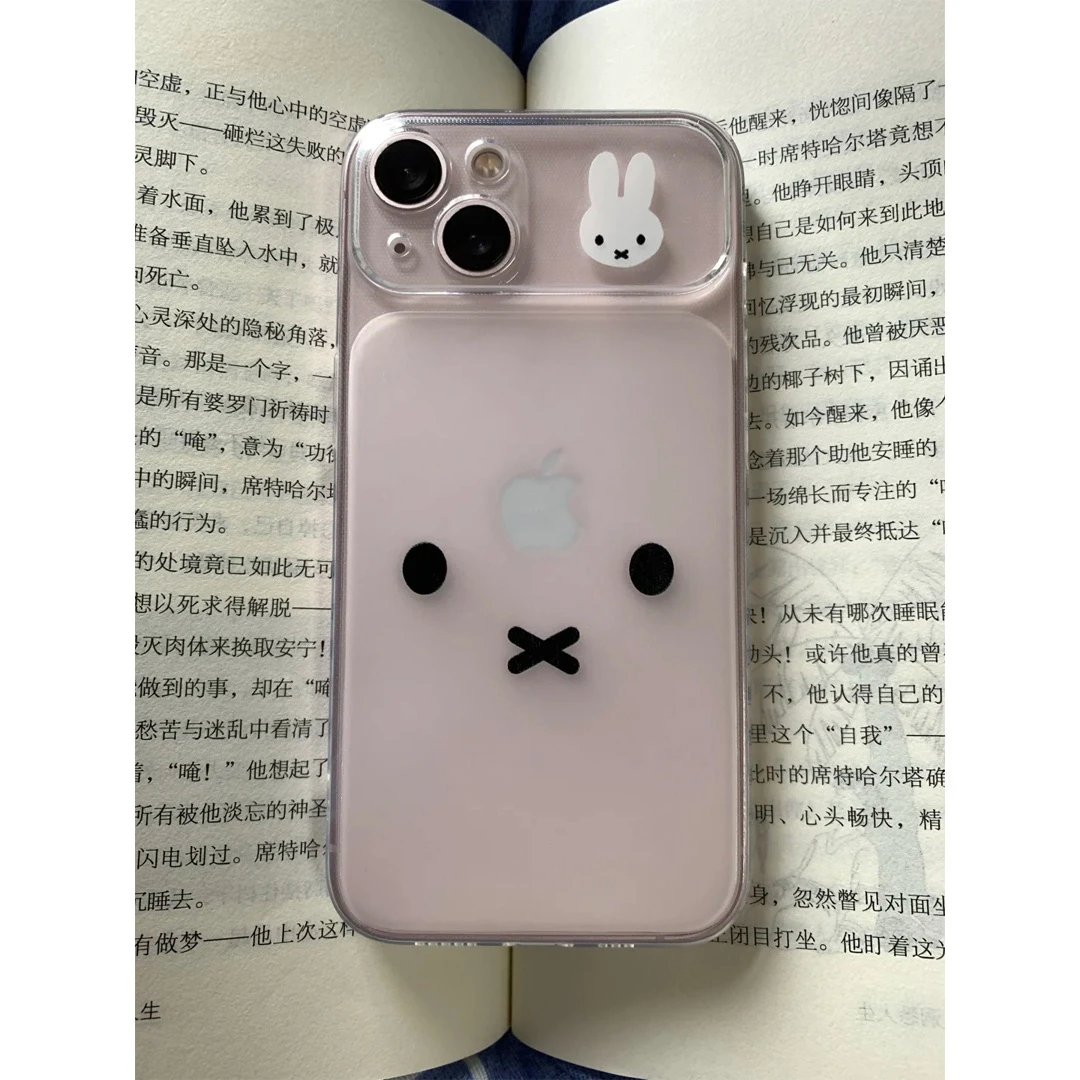 可爱呆萌兔子适用苹果17/16promax手机壳iPhone13华为mate80透明Pura70PRO防摔reno15保护套vivox300软小米17