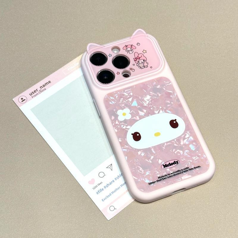 可爱贝壳纹卡通美乐蒂适用苹果17PRO手机壳情侣日韩风iPhone16ProMax新款15pro女款小众13全包14防摔12保护套