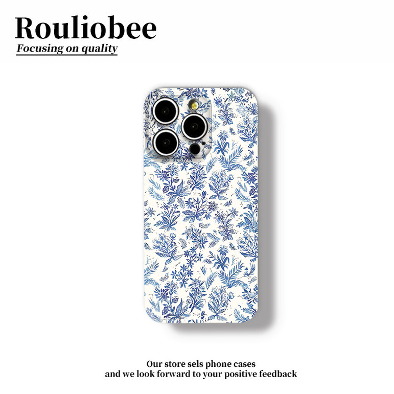 青花瓷花纹适用苹果16promax手机壳iphone14PRO华为mate60pro菲林Pura70荣耀300女reno13保护套vivos20小米15