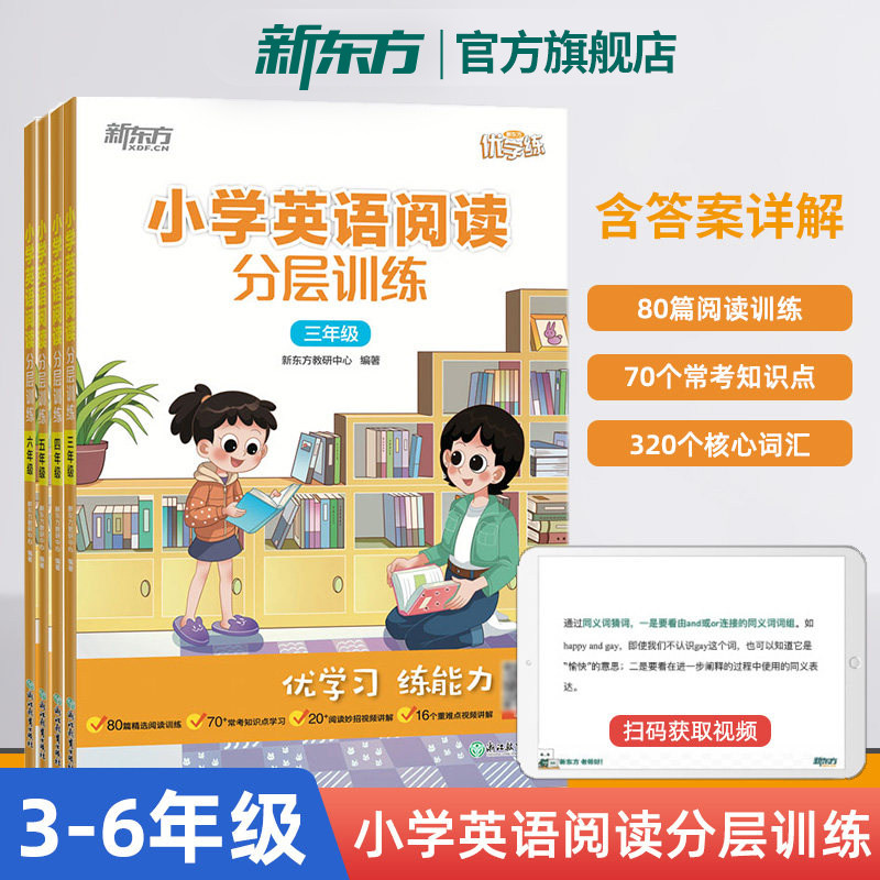 小学英语阅读理解80篇+听力训练图片