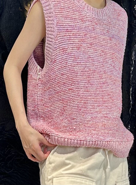 MACQNF29313MQ早秋杂线马甲女高级感羊毛针织背心气质无袖上衣