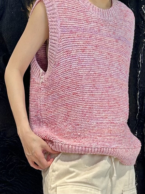 MACQNF29313MQ早秋杂线马甲女高级感羊毛针织背心气质无袖上衣