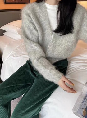 MACQNF正品2023秋冬时尚显瘦气质马海绒短款外套女MQ89033