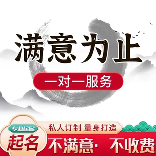 人工起名宝宝起名字取名字新生婴儿成人改名店铺取名公司起名
