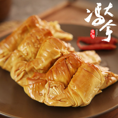 五香熏卤油豆皮锦州干豆腐卷东北特产千张腐竹豆制品素肉素鸡零食