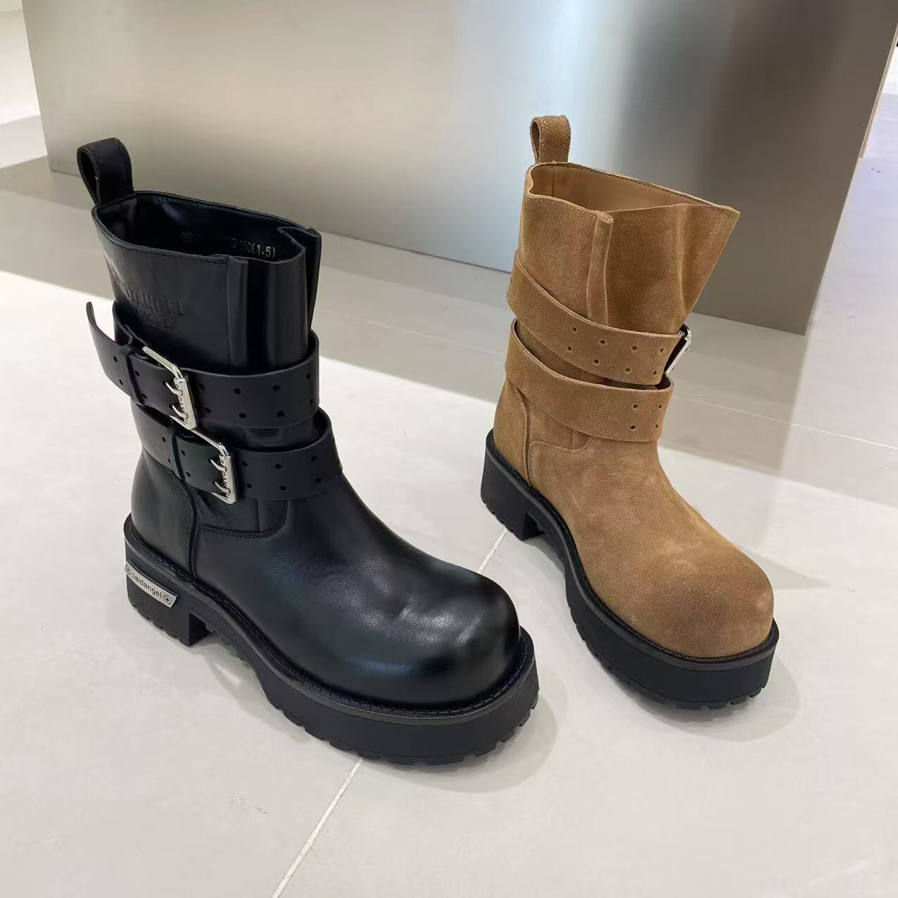 欧洲站厚底百搭马丁靴女2025新女款靴子女爆款短靴防滑软底不累脚,女鞋,马丁靴,淘宝优惠券,粉丝福利购,淘宝优惠卷