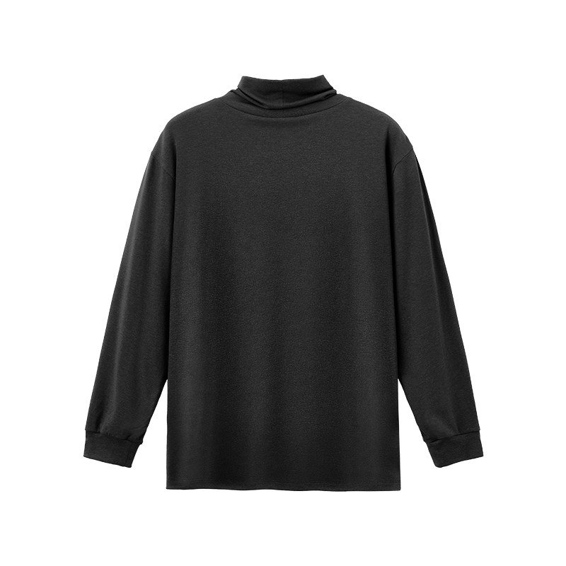 「设计师品牌」羊毛高领打底衫25秋季欧美ins修身混纺正肩长袖T恤