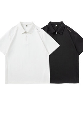 短袖POLO衫男士2026夏季新款字母刺绣百搭休闲纯色青少年学生潮流