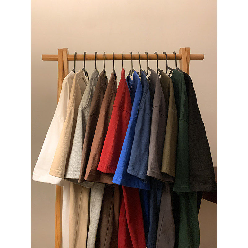 美式280g重磅纯棉短袖t恤男士正肩纯白色打底衫2026新款衣服夏季