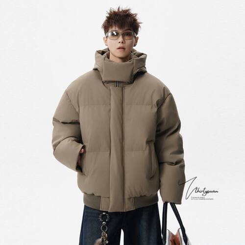 「设计师品牌」PU棉衣男冬季防寒保暖棉服宽松痞帅加厚棉袄