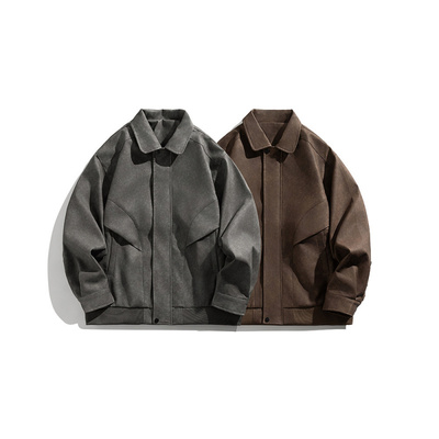 「设计师品牌」春季复古水洗短款皮衣 高街夹克皮衣