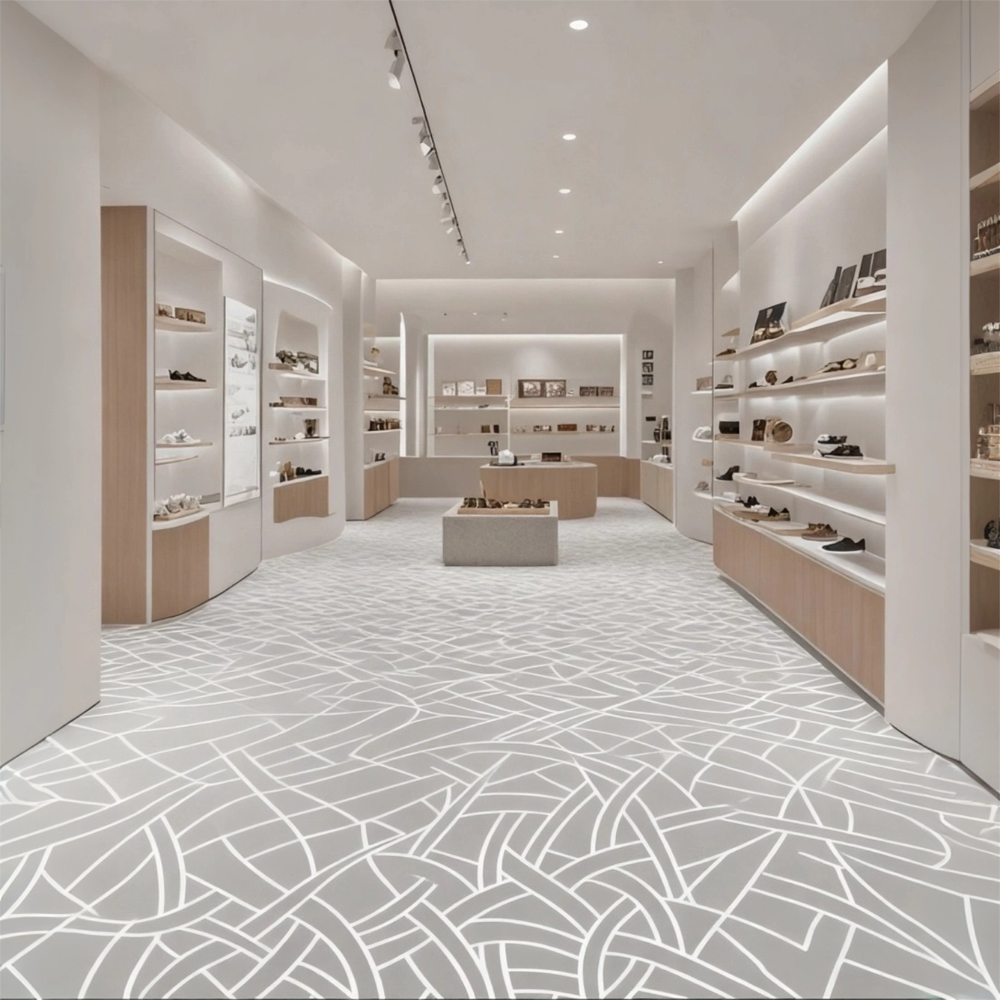 服装店地板贴地面美化装饰个性定制地板革时装档口装修地贴翻新