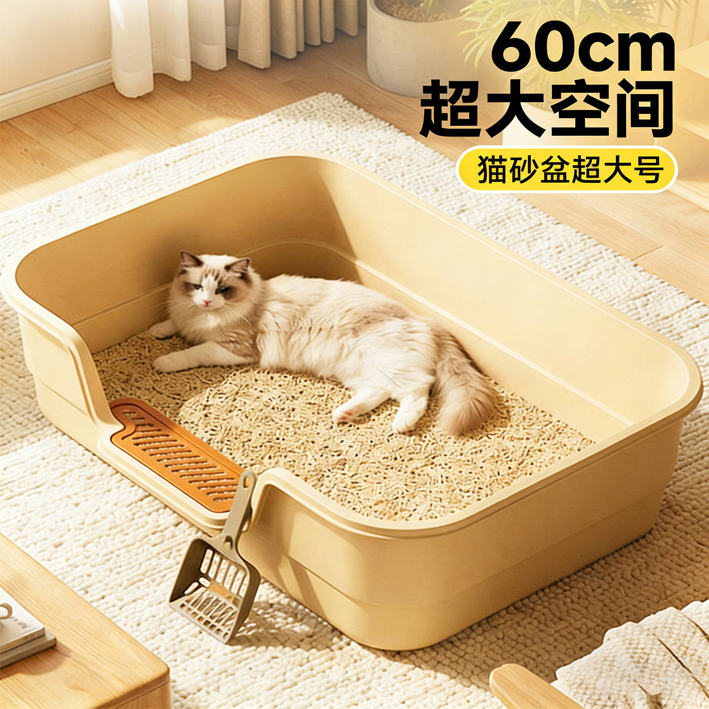 包邮猫砂盆超大号防外溅