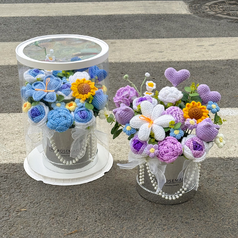 抱抱桶針織手工花束禮盒