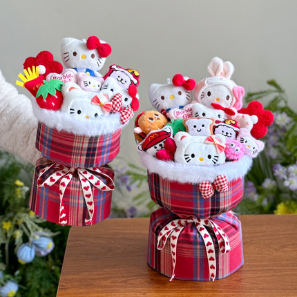 hellokitty玩偶小香风可爱萌趣卡通公仔花束生日惊喜新年礼物女生
