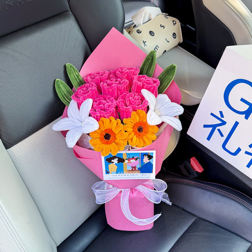 扭扭棒手工玫瑰花束情人节礼物