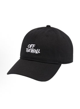 VANS范斯新款黑色休闲缝制情侣百搭字母鸭舌帽棒球帽VN000R64BLK