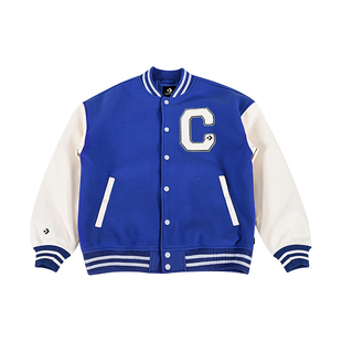 Converse匡威新款男款撞色百搭棒球服夹克棉服宽松外套10027241