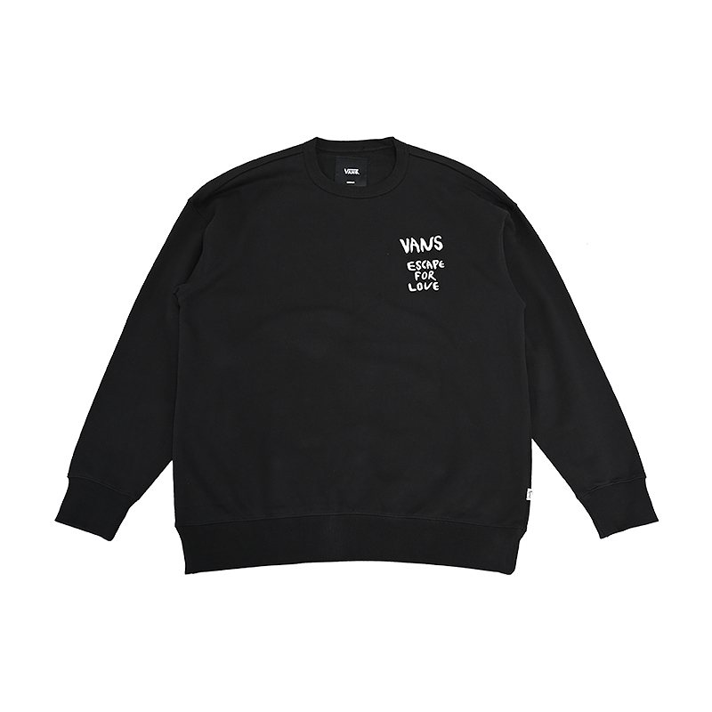 VANS范斯秋季新款男子运动休闲套头衫圆领百搭卫衣VN000KDQBLK
